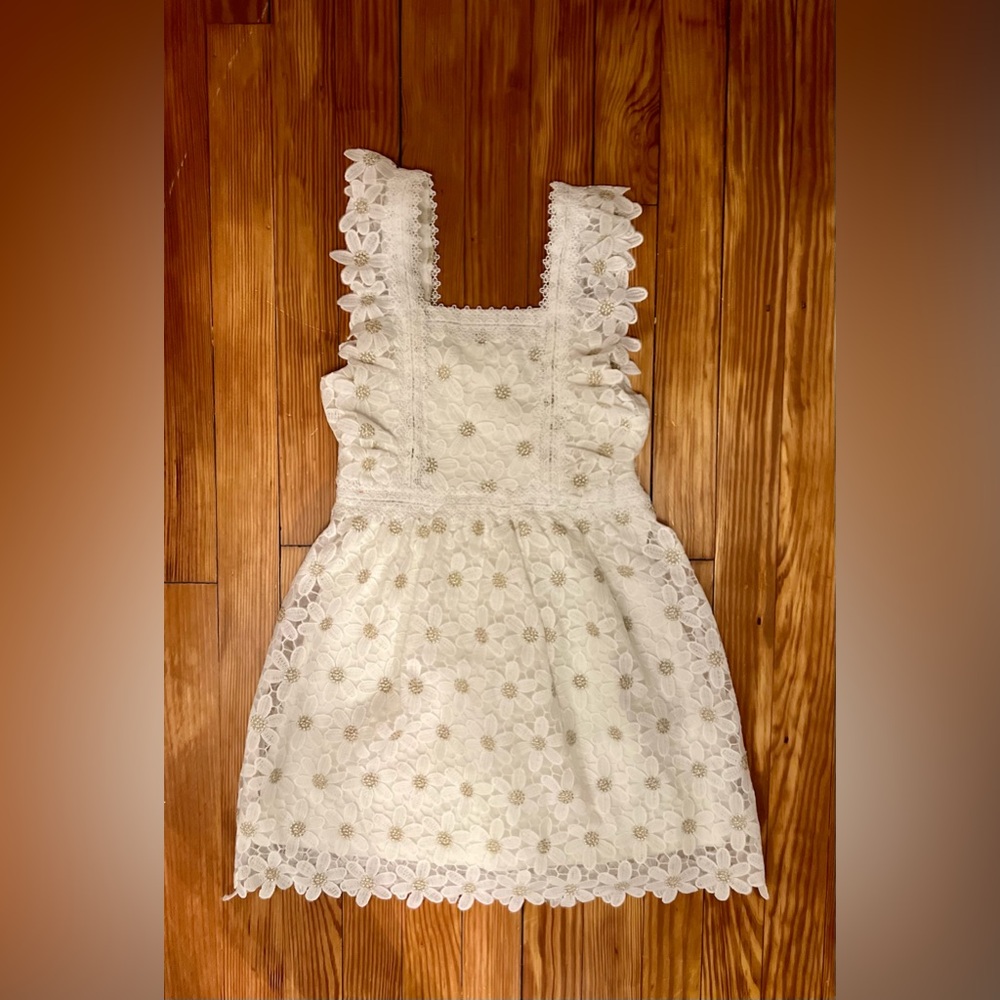 Girls Formal White Floral Dress